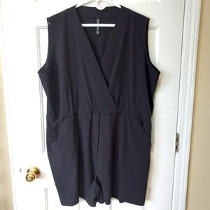 ATHLETA Womens black Romper Polyester Size 1X